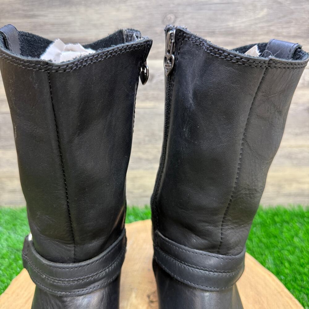 Harley Davidson Women - Size 6 - Black Harness Zipper Boots Style 85161 - Picture 3 of 11